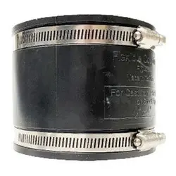Midland Metal 195471 Flexible Coupling with Stainless Steel Band, 2 in 1-1/2 in, Rubber, SCH 40 Schedule Today Only