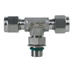 Sale Midland Metal Mid-Lok SSC6803444 Branch Tee, 1/4-in Tube x 1/4-in Tube x 1/4-in Male Adjustable O-Ring Boss