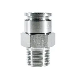 Midland Metal 20050SS Male Connector, 5/32-in Push-to-Connect x 1/8-in Male NPT, Stainless Steel Sale