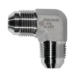 STAINLESS ADAPTERS SS2500-32-32 90-deg Union Elbow, 2-in Male JIC x 2-in Male JIC, Stainless Steel Premium