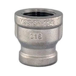 Midland Metal 63464MS SP-114 Reducing Coupling, 4-in Female NPT x 2-in Female NPT, 316 Stainless Steel Affordable