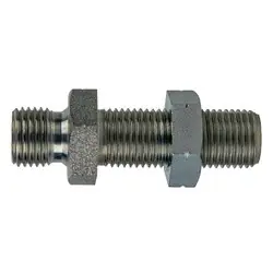 Reduced Price Midland Metal 9722-06-04-LN Bulkhead Union with Locknut, 3/8-in Male BSPP x 1/4-in Male BSPP, Steel