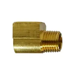 Midland Metal P-310-2-EXT 90-deg Extruded Street Elbow, 1/8-in Female NPTF x 1/8-in Male NPTF, Brass Price Cut