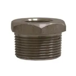 Authentic Midland Metal 103509 Hex Bushing, 3/4 in MPT x 1/2 in FPT, Stainless Steel, 3000 lb