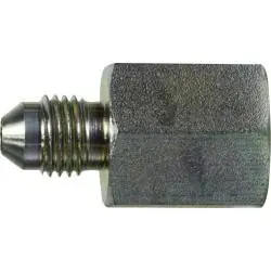 Midland Metal 2405-05-06 Straight Adapter, 5/16-in Male JIC x 3/8-in Female NPTF, Steel Hot Picks