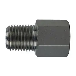 Midland Metal 7033-16-06 Adapter, 1-in Male NPT x 3/8-in Female BSPP, Steel Brand New