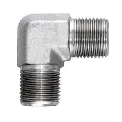 Must Have Midland Metal 9222-06-06 90-deg Union Elbow, 3/8-in Male BSPP x 3/8-in Male BSPP, Steel