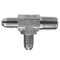 Mega Sale Midland Metal 260586 Male Run Tee, 1/2-in Male JIC x 3/8-in Male NPTF x 1/2-in Male JIC, Steel