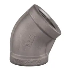 Buy Today Midland Metal 63189MS SP-114 45-deg Elbow, 2-1/2-in Female NPT x 2-1/2-in Female NPT, 316 Stainless Steel