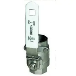 While Supplies Last Midland Metal 945204 In-Line Full Flow Ball Valve with Locking Mechanism, 3/4 in Nominal, 316 Stainless Steel Body