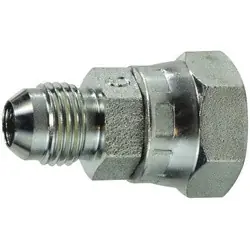 Certified Midland Metal 7004-08-08 Adapter, 1/2-in Male JIC x 1/2-in Female BSPP Swivel, Steel