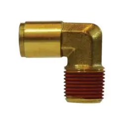 New Arrival Midland Metal 20068V 90 deg Elbow with FKM Seal, 1/4-in Push-to-Connect x 1/8-in Male NPT, Brass