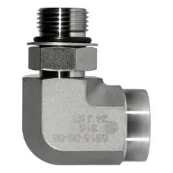 Discount STAINLESS ADAPTERS SS6815-04-04 90-deg Elbow, 1/4-in Male Adjustable O-Ring Boss x 1/4-in Female O-Ring Boss, Stainless Steel