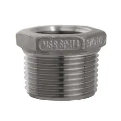 Midland Metal 63516MS SP-114 Hex Bushing, 1-1/4-in Male NPT x 1/2-in Female NPT, 316 Stainless Steel Same Day Shipping