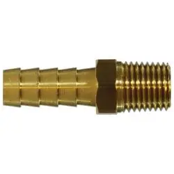 Midland Metal 32017L Rigid Male Adapter, 1/2-in Hose Barb Barb x 1/2-in Male NPTF, Brass Direct From Factory