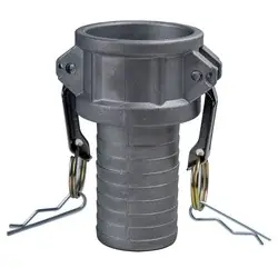Midland Metal E-CGC-500-A1 Economy Series Type C Cam and Groove Coupler, 5-in Female Coupler x 5-in Hose Shank, Aluminum Limited Offer