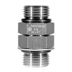 STAINLESS ADAPTERS SS6403-04-04 Adjustable Union, 1/4-in Male Adjustable O-Ring Boss x 1/4-in Male O-Ring Boss, Stainless Steel Hot Picks