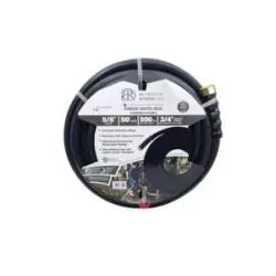 Buchanan Rubber OPPWB-075-150GH50 Water Hose with Fittings, 3/4 in Nominal, 50 ft L, 150 psi, Rubber Tube, Black New Arrival
