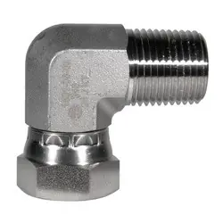STAINLESS ADAPTERS SS1501-06-06 90-deg Swivel Elbow, 3/8-in Male NPTF x 3/8-in Female NPSM Swivel, Stainless Steel Top Pick