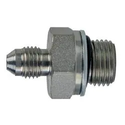 Midland Metal 7001-08-14 Straight Adapter, 1/2-in Male JIC x M14 Male Metric ORR, Steel Free Returns