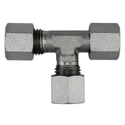 Midland Metal D6602-L10-L10-L10 Run Tee, L10 Metric Bite Type x L10 Female Metric Swivel x L10 Metric Bite Type, Steel Must Have