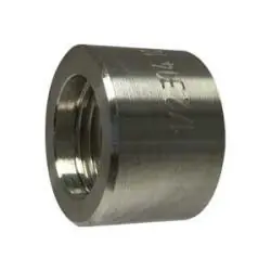 Last Chance Midland Metal 62772B1 Barstock Half Coupling, 3/8 in FPT x 3/8 in Butt Weld, Stainless Steel