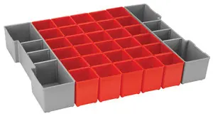 Bosch ORG1A-RED 32 pc. Organizer Insert Set for L-Boxx System Don't Miss Out