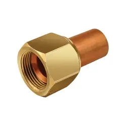 Midland Metal US5-88 SAE 45-deg Flared Swivel Adapter, 1/2-in Female Flared Swivel x 1/2-in Sweat, Brass Affordable