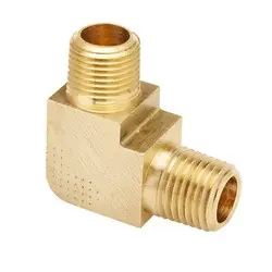 MID-AMERICA FITTINGS 23455X8 SAE Pattern 90-deg Barstock Elbow, 1/2-in Male NPTF x 1/2-in Male NPTF, Brass While Supplies Last