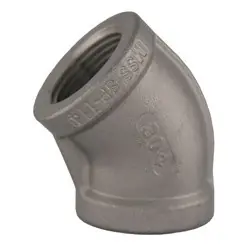 Midland Metal 62191MS SP-114 45-deg Elbow, 4-in Female NPT x 4-in Female NPT, 304 Stainless Steel Hassle-Free Returns