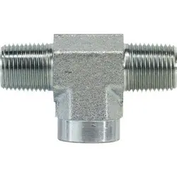 New Release Midland Metal 56018 Pipe Branch Tee, 1/2-in Male NPTF x 1/2-in Male NPTF x 1/2-in Female NPTF, Steel