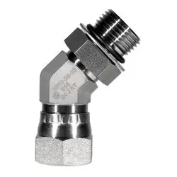 Big Sale STAINLESS ADAPTERS SS6810-08-08 45-deg Elbow, 1/2-in Male Adjustable O-Ring Boss x 1/2-in Female JIC Swivel, Stainless Steel