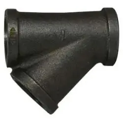 Time-Limited Midland Metal 64968 Lateral Wye, 2 in FPT x 2 in FPT x 2 in FPT, Iron, Galvanized