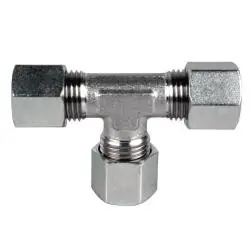 Luxury Midland Metal D2603-S10-S10-S06 Union Tee, S10 Metric Bite Type x S10 Metric Bite Type x S06 Metric Bite Type, Steel