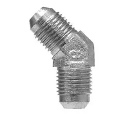Buy Today Midland Metal 25044 45-deg Union Elbow, 1/4-in Male JIC x 1/4-in Male JIC, Steel