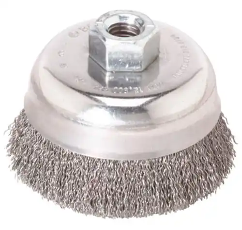 Bosch WB525 4 In. Wheel Dia. 5/8 In.-11 Arbor Carbon Steel Crimped Wire Cup Brush Special Offer