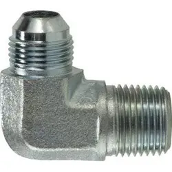 Crafted Midland Metal 720054 90 deg Elbow, 5/16 in MJIC x 1/4 in Male BSPT, Steel