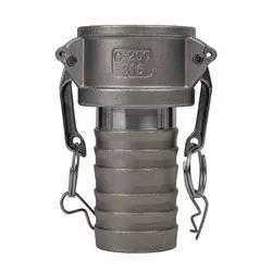 Midland Metal E-CGC-150-SS1 Economy Series Type C Cam and Groove Coupler, 1-1/2-in Female Coupler x 1-1/2-in Hose Shank, Stainless Steel Must Have