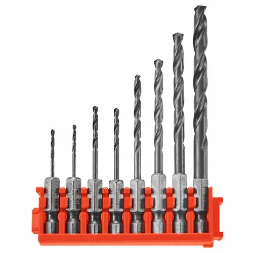 Bosch ITDDV08C 8 pc. Driven Impact Black Oxide Drill Bits with Clip for Custom Case System (8 Pack) Buy Direct