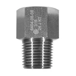 STAINLESS ADAPTERS SS6404-20-20 Adapter, 1-1/4-in Female O-Ring Boss x 1-1/4-in Male NPTF, Stainless Steel Order Now
