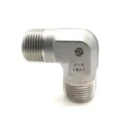 Order Now STAINLESS ADAPTERS SS5500-24-24 90-deg Male Pipe Elbow, 1-1/2-in Male NPTF x 1-1/2-in Male NPTF, Stainless Steel
