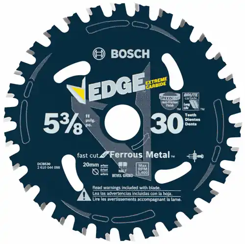 Instant Buy Bosch DCB530 5-3/8 In. 30 Tooth Edge Circular Saw Blade for Ferrous Metal Cutting