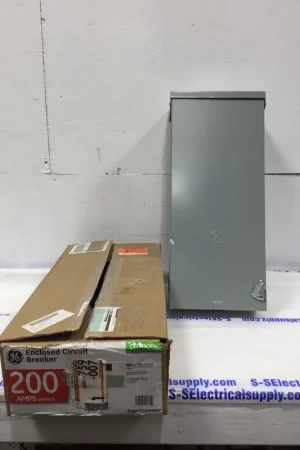 Super Sale GE THQMV200NREP 200 Amp 4 Space 120/240V Surface Mount Enclosure w/Breaker