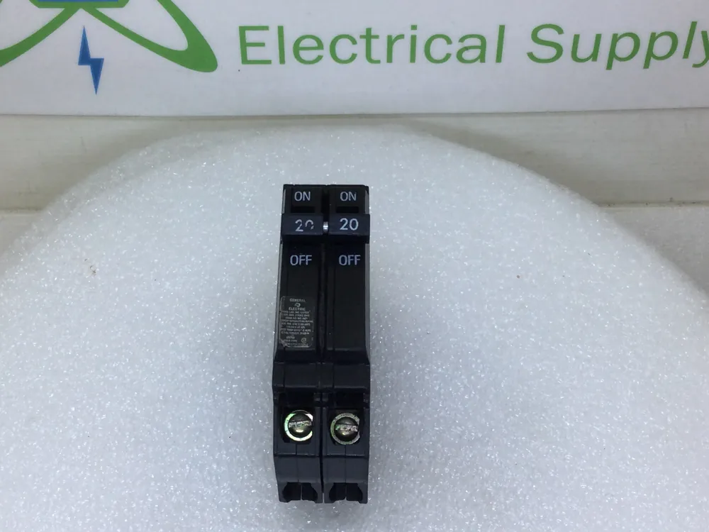 Buy Today General Electric THQP220 20 Amp 2 Pole 120/240V Breaker - Old Style