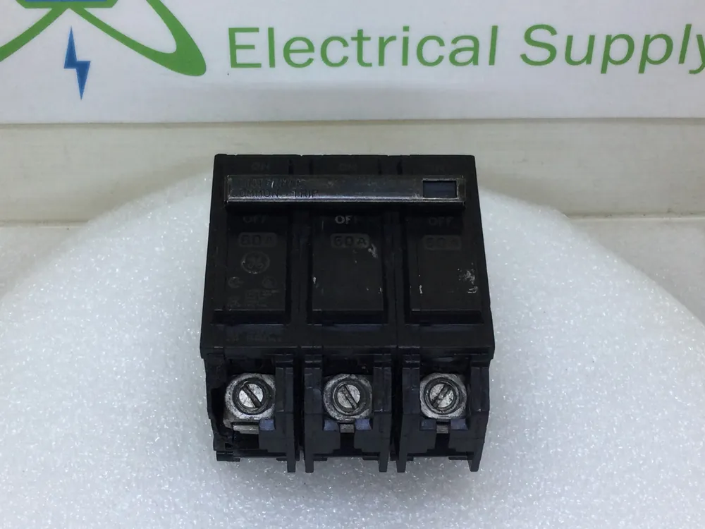 GE THQL32060 60 Amp 3 Pole 240V Circuit Breaker - New Style - Flaw Secure Checkout