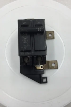Professional Grade GE General Electric THHQL2100 2 Pole 100 Amp 240V 22KA Circuit Breaker With Mounting Feet