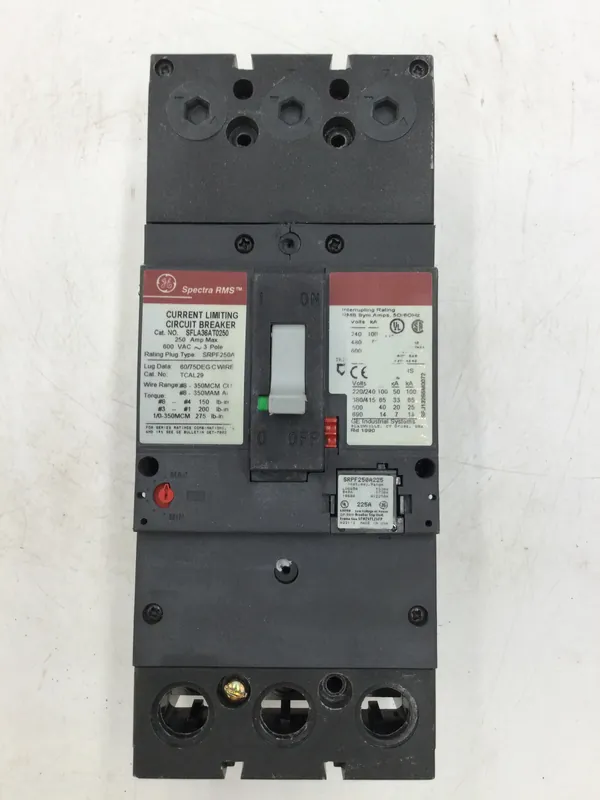 Hot Picks GE General Electric SFLA36AT0250 250 Amp 3 Pole 600v Spectra RMS Circuit Breaker w/225 Amp Trip