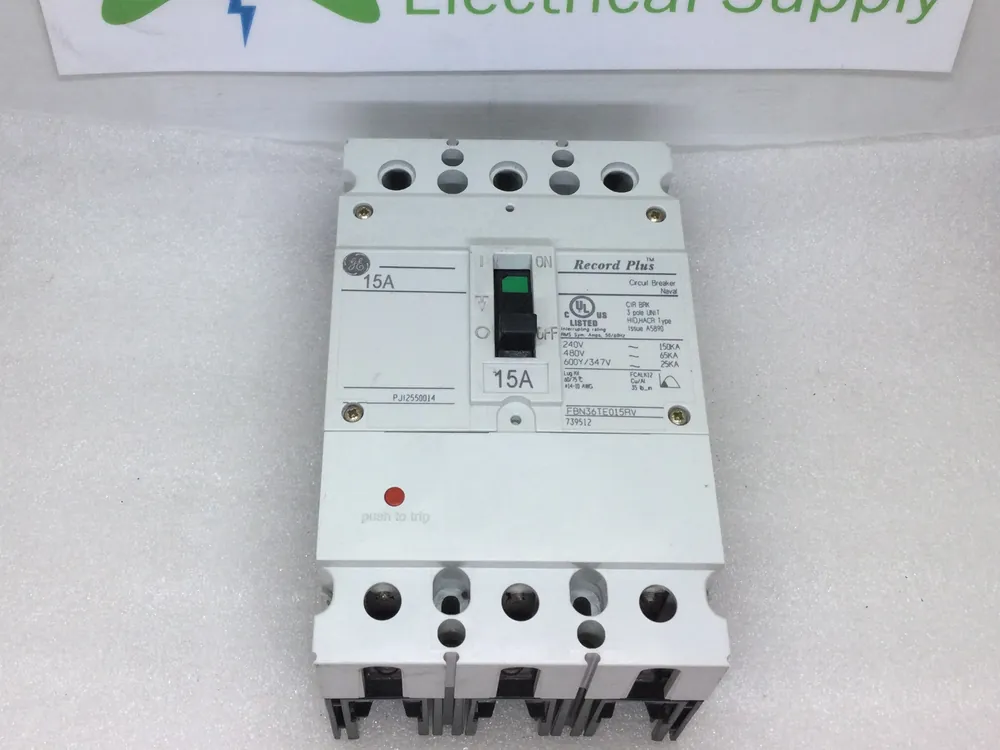 General Electric FBN36TE015RV 15 Amp 3 Pole 240/480V Circuit Breaker Buy Today