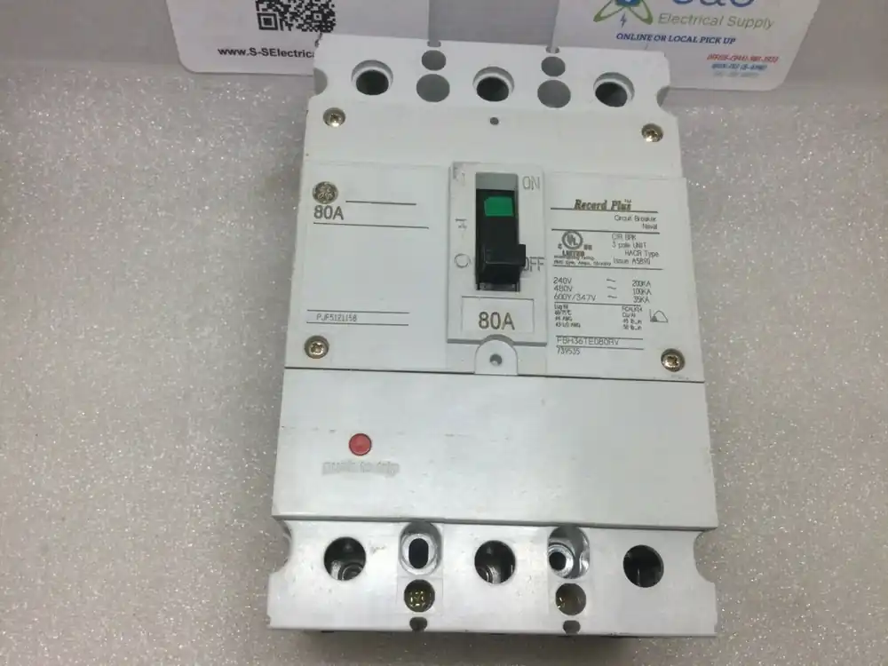 Hot Deal General Electric Fbh36te080rv 3 Pole 80 Amp 600v Breaker