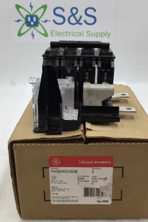 Last Chance GE THQMV150E 150 Amp 4 Pole 120/240V 22kAIC Type THQMV Main Breaker